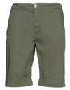 Sseinse Man Shorts & Bermuda Shorts Dark Green Size 28 Cotton, Elastane