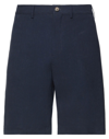 Brunello Cucinelli Bermuda Flat-front Shorts In Dark Blue