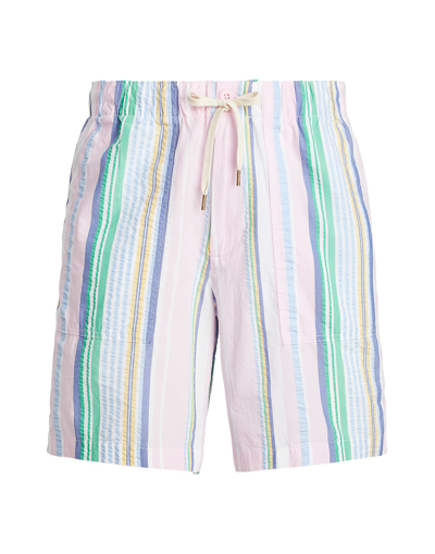 Polo Ralph Lauren 8-inch Relaxed Fit Seersucker Short Man Shorts & Bermuda Shorts Light Pink Size S