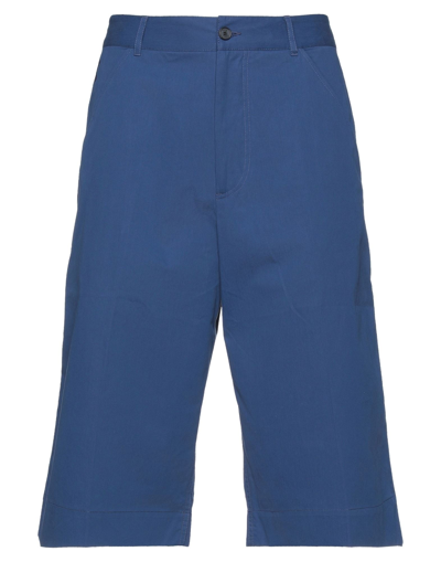 Kenzo Blue Gabardine Casual Shorts