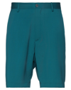 Paura Man Shorts & Bermuda Shorts Deep Jade Size 32 Wool In Green