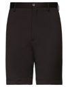 Paura Man Shorts & Bermuda Shorts Dark Brown Size 36 Wool