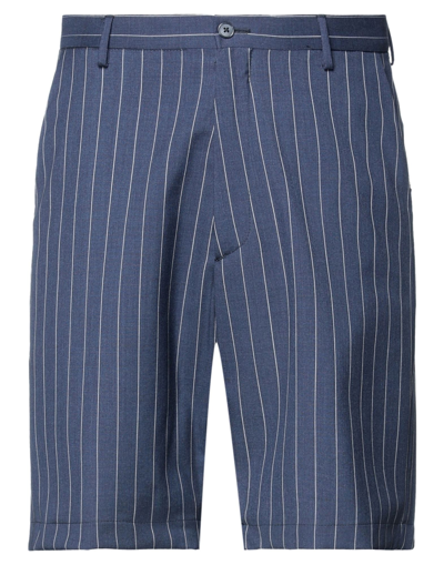 Paura Man Shorts & Bermuda Shorts Midnight Blue Size 34 Wool