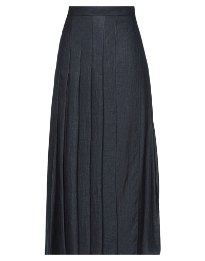 Brunello Cucinelli Denim Skirts In Blue