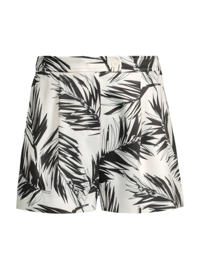 Toccin Palm-print Trouser Shorts In Jet Vanilla Palm