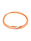 Luis Morais Men's 14k Yellow Gold & Braided Cord Bracelet In Orange