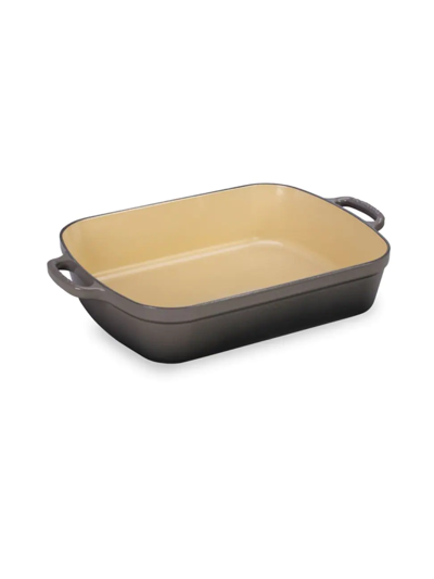 Le Creuset Signature Cast Iron Rectangular Roaster In Oyster