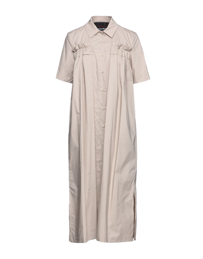 Collection Privèe Collection Privēe? Woman Midi Dress Beige Size 8 Cotton In Beige