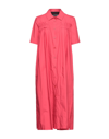 Collection Privèe Collection Privēe? Woman Midi Dress Red Size 4 Cotton