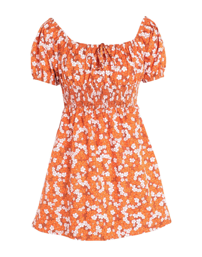 Faithfull The Brand Short Dresses In Orange