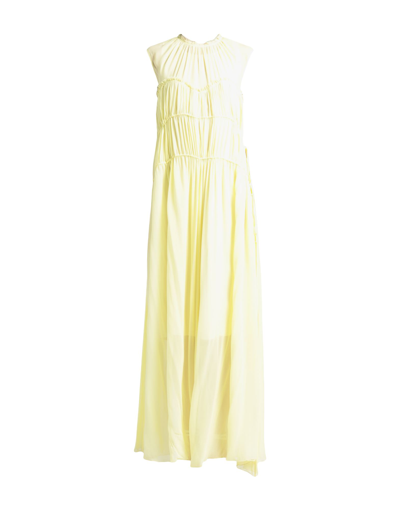 Msgm Long Dresses In Yellow