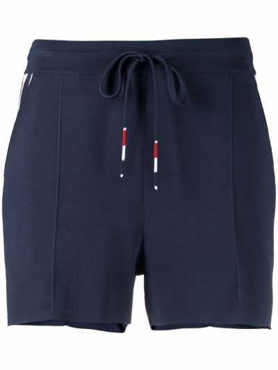 Thom Browne Rwb Pintuck Shorts In Blue