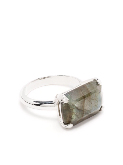 Wouters & Hendrix Crystal-embellished Band Ring In Green