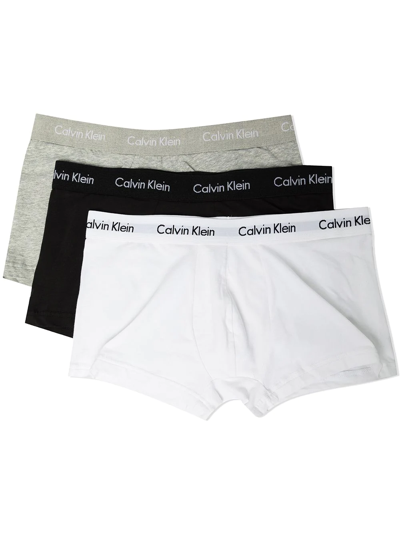 Calvin Klein Underwear 3 Pack Low-rise Boxer Pants In White