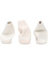 Completedworks Sculpted Vases Set Of 3 In Neutrals