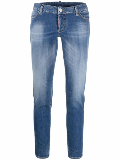 Dsquared2 1964 Low-rise Skinny Jeans In Blue