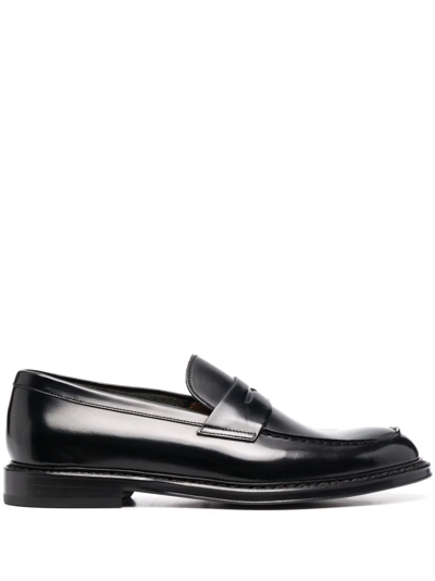 Doucal's Horsebit-detail Slip-on Loafers In Black