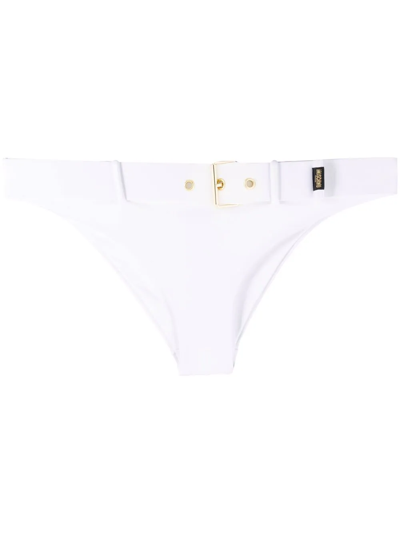 Moschino Belted Bikini Briefs In White