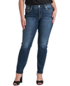 Silver Jeans Co. Plus Size Suki Mid Rise Straight Leg Jeans In Indigo