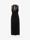 Versace Cutout Chain-embellished Satin Maxi Dress In Black