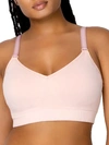 Curvy Couture Smooth Seamless Comfort Wire-free Bra In Blushing Rose