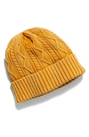 Free People Storm Washed Cotton Cable Beanie In Butterscotch