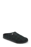 Birkenstock Men's Zermatt Shearling Clog Slippers From Finish Line In Plaid Teal Green/ Black