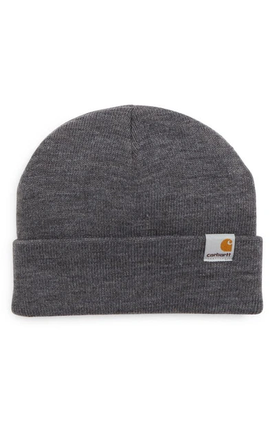 Carhartt Grey Scott Watch Beanie In Dark Grey Heather