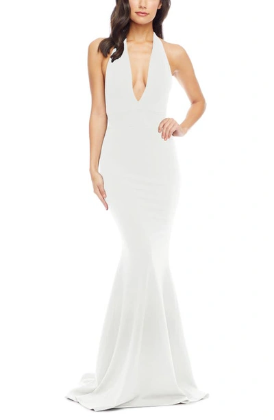 Dress The Population Camden Mermaid Hem Evening Gown In White