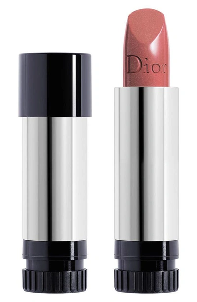 Dior Rouge  Lipstick Refill In 100 Nude Look / Metallic