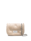 Maison Margiela Quilted Logo-plaque Crossbody Bag In Neutrals