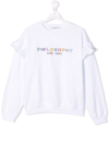 Philosophy Di Lorenzo Serafini Teen Logo-print Ruffled Sweatshirt In White
