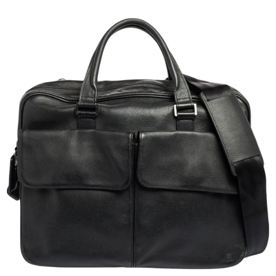 Pre-owned Dunhill Black Leather Laptop Briefcase