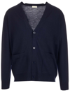 DRIES VAN NOTEN DRIES VAN NOTEN MEN'S BLUE OTHER MATERIALS CARDIGAN,JEROEN4702509 S