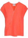 Forte Forte Crossover-detail T-shirt In Orange