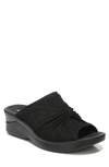 Bzees Smile Wedge Slide Sandal In Black