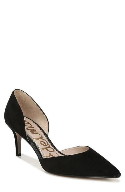 Sam Edelman Jaina Suede D'orsay Pump In Black Suede