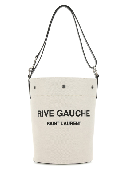 Saint Laurent Logo-print Bucket Shoulder Bag In 9024