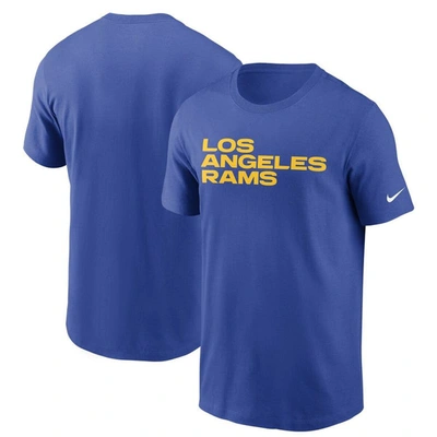 Nike Men's Royal Los Angeles Rams Team Wordmark T-shirt
