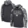 Colosseum Charcoal Michigan Wolverines Oht Military Appreciation Digital Camo Pullover Hoodie In Charcoal