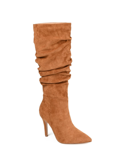 Journee Collection Collection Women's Tru Comfort Foam Extra Wide Calf Sarie Boot In Cognac