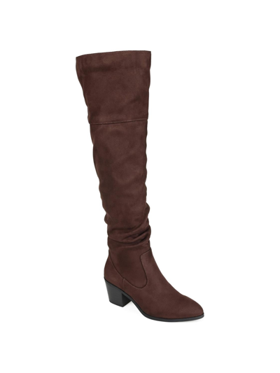 Journee Collection Women's Zivia Extra Wide Calf Boots In Brown