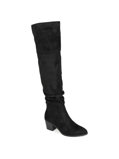 Journee Collection Women's Zivia Extra Wide Calf Boots In Black