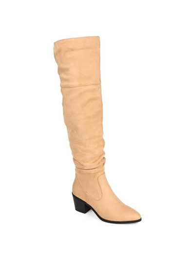Journee Collection Collection Women's Tru Comfort Foam Wide Calf Zivia Boot In Tan
