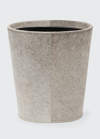 PIGEON & POODLE HYDE GRAY OVAL TAPERED HAIRHIDE WASTEBASKET