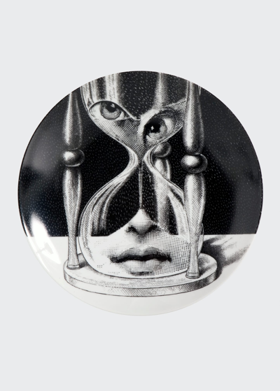 Fornasetti Wall Plate Tema E Variazioni N184 In Black/white