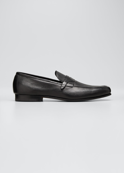 Paul Stuart Men's Soft Leather Penny Loafers In Black