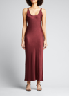 L Agence Akiya Tank Dress In Dark Wine