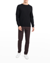 Theory Mens Maden Textured Relaxed-fit Wool Jumper Charcoal Melange In Black
