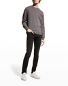 Frame Cotton Duofold Long Sleeve Cotton T-shirt In Cement Gray